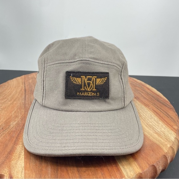 Maroon 5 5-Panel Adjustable Hat, Adjustable Buckle, Gold Wing Crest - Picture 1 of 4